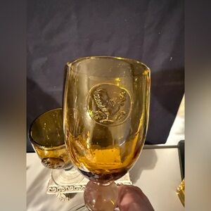 COPY - 2 Pier 1 rooster goblets. Vintage. 16oz